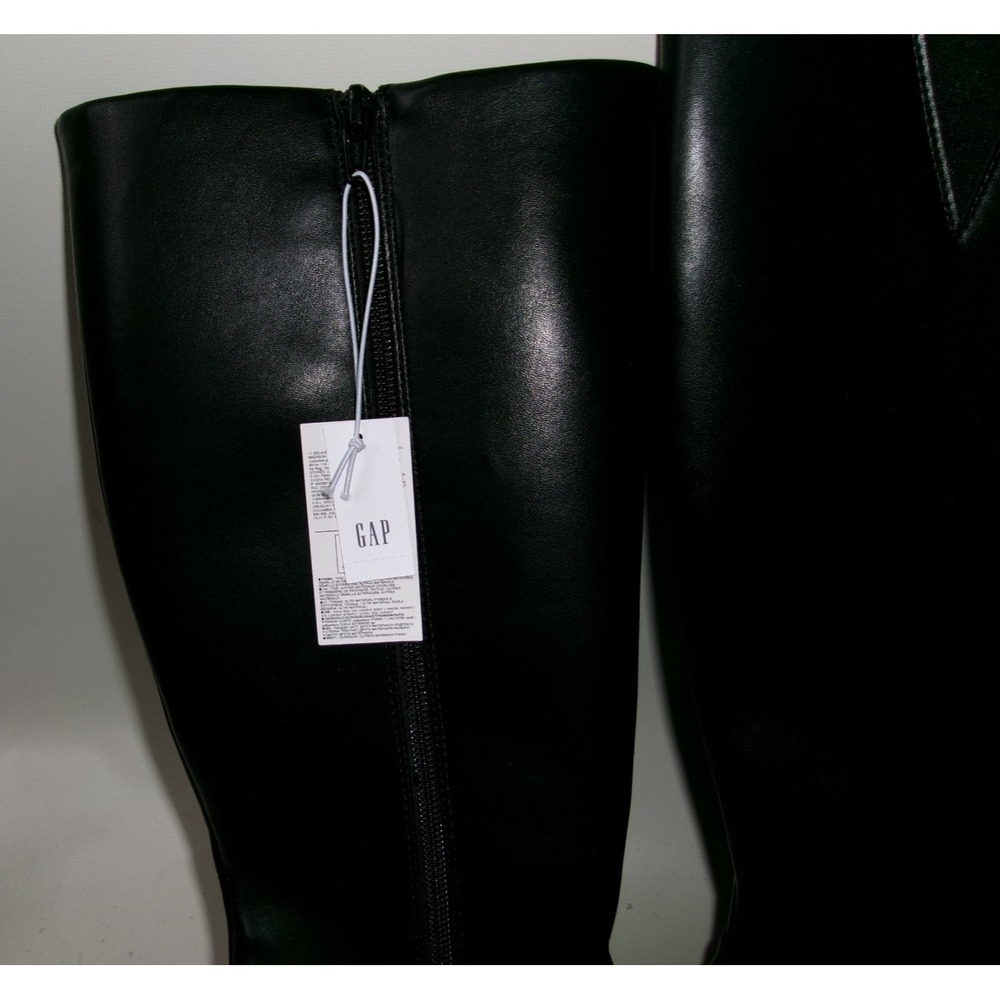 GAP Tall Vegan Black Leather Boots Size 8 – New Never Used - Picture 3 of 4
